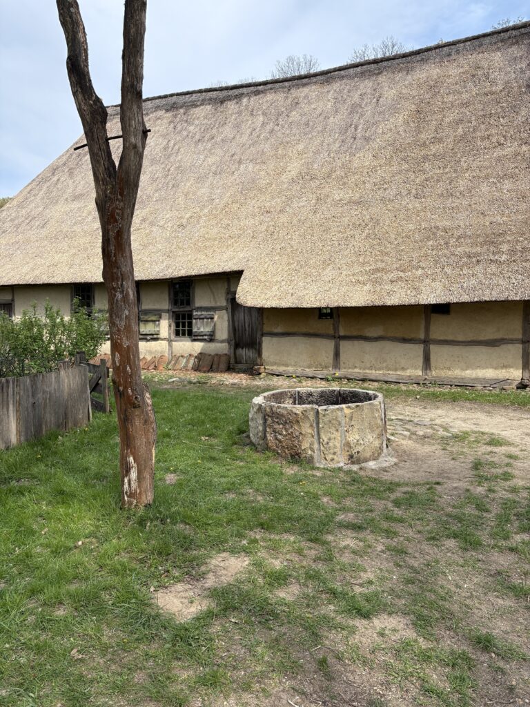 Open air museum, house with well