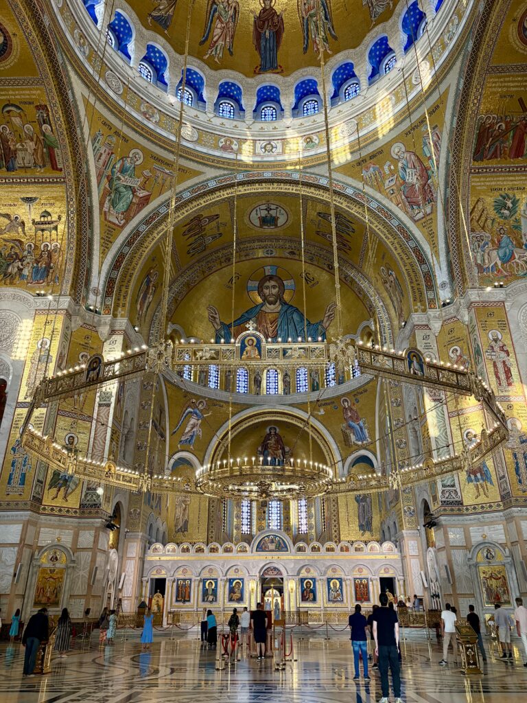 Wall decoration of Cathedral of Saint Sava