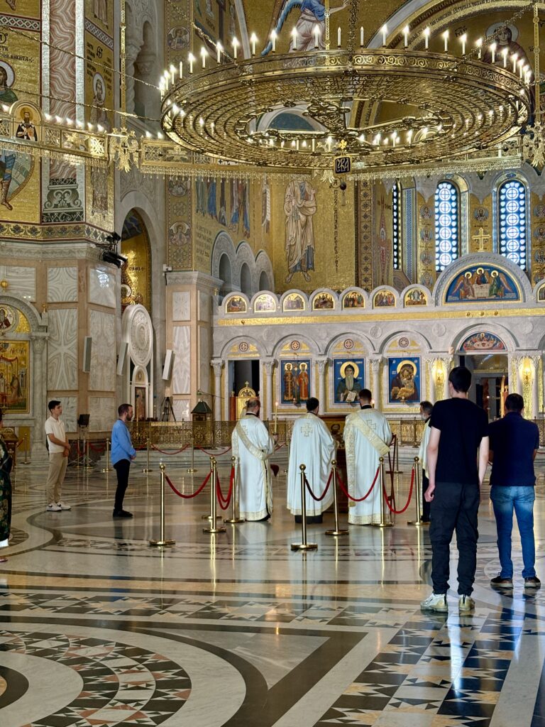Service in Cathedral of Saint Sava