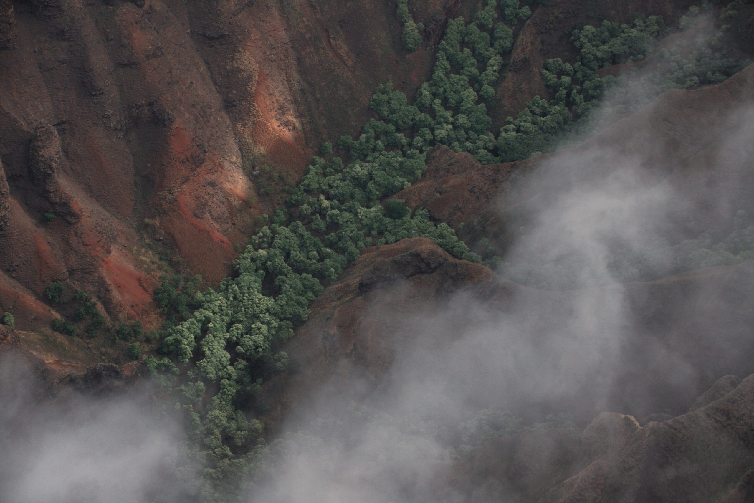 Napali coast with cloud on top