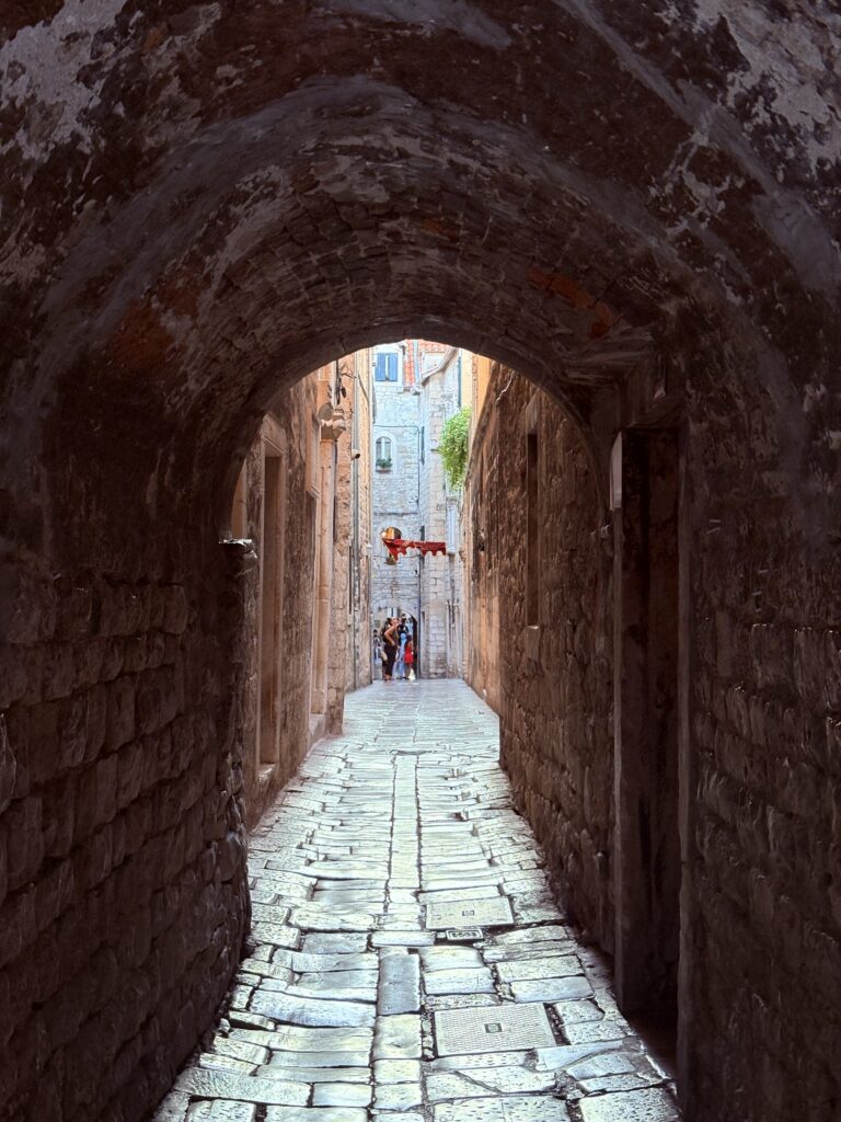 One of the narrow streets in Split. 