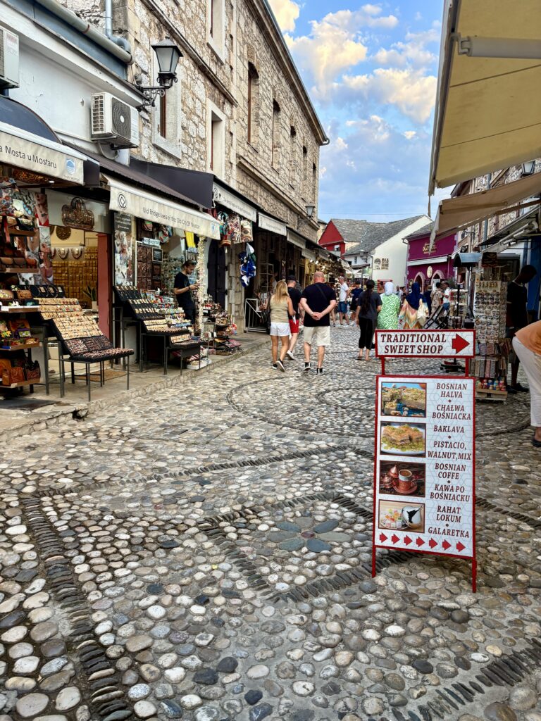 Day view of a street in Mostar
