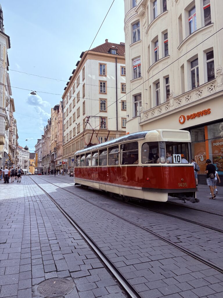 Tram on the streets of Brno