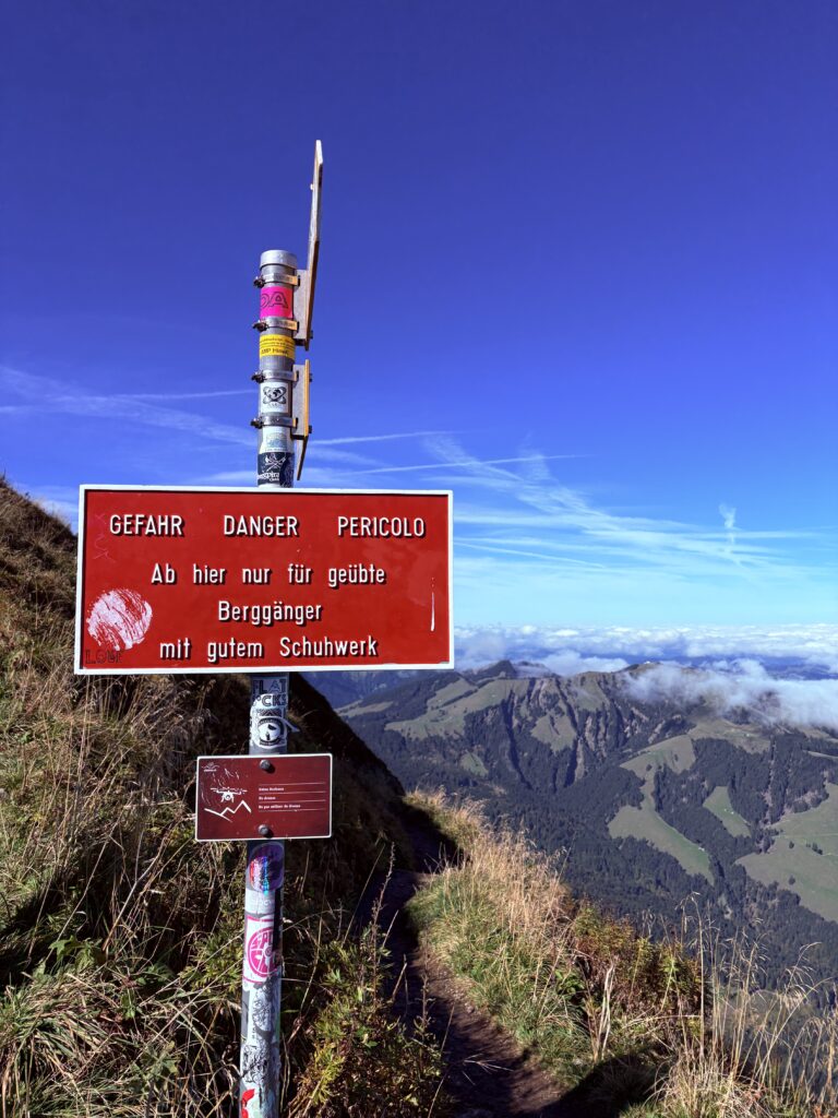 Danger sign in Schäfler