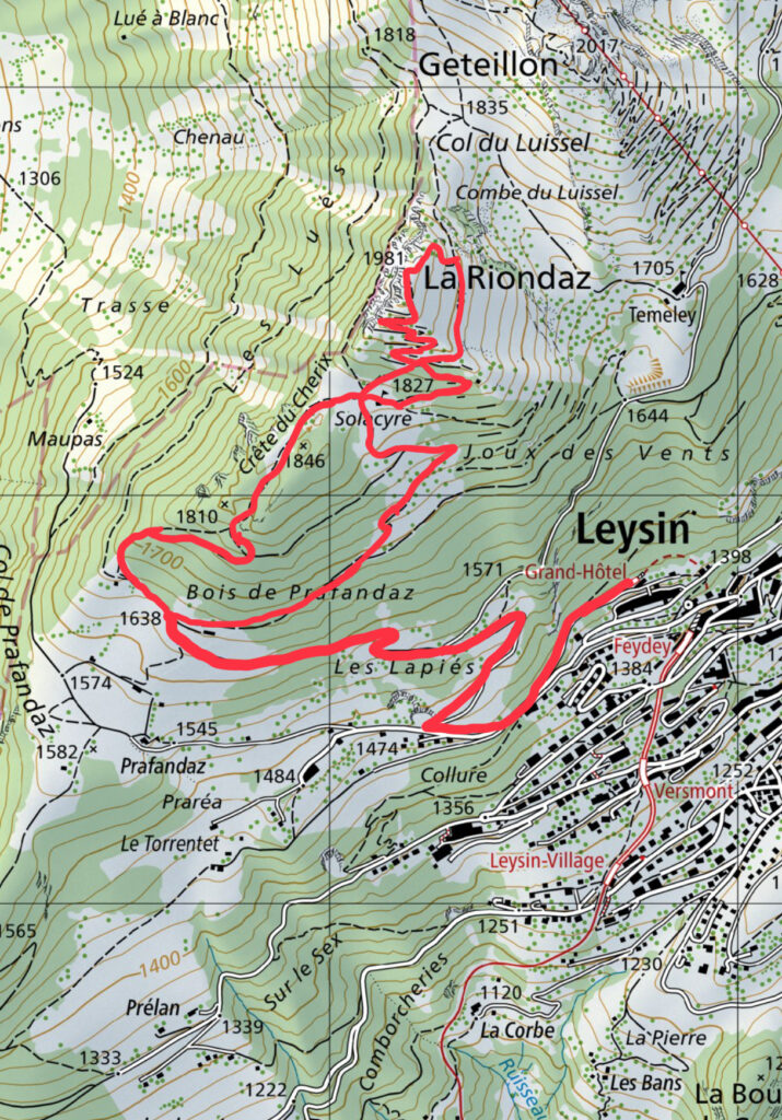 Hiking map